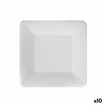 Bordenset Algon Wegwerp Wit Karton 18 cm (10 Stuks) 1