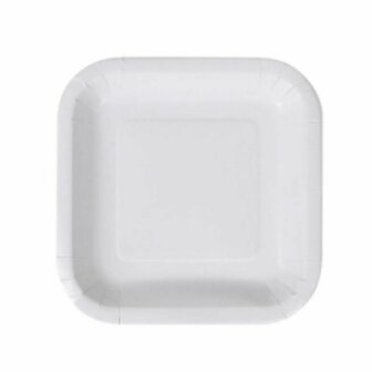 Bordenset Algon Wegwerp Wit Karton 20 cm (36 Stuks) 2