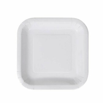 Bordenset Algon Wegwerp Wit Karton 20 cm (36 Stuks) 2