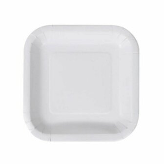 Bordenset Algon Wegwerp Wit Karton 20 cm (10 Stuks) 2
