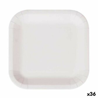 Bordenset Algon Wegwerp Wit Karton 26 cm (36 Stuks) 1