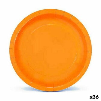 Bordenset Algon Wegwerp 20 cm Karton Geel 10 Onderdelen (36 Stuks) 1