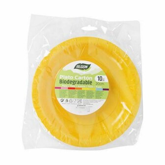 Bordenset Algon Wegwerp 20 cm Karton Geel 10 Onderdelen (36 Stuks) 3