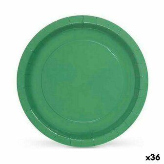 Bordenset Algon Wegwerp Karton Groen 10 Onderdelen 20 x 20 x 1,5 cm (36 Stuks) 1