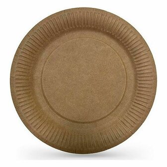 Bordenset Algon Wegwerp Kraftpapier 10 Onderdelen 20 cm (24 Stuks) 2