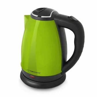 Waterkoker Esperanza EKK113G Zwart Groen pl&aacute;stico,acero inoxidable 1800 W 1,8 L 1
