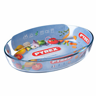 Ovenschaal Pyrex Classic Vidrio Transparant Glas Ovaalvormig 35 x 24 x 7 cm (6 Stuks) 3