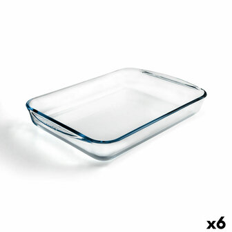 Ovenschaal Pyrex Classic Vidrio Transparant Glas Rechthoekig 40 x 27 x 6 cm (6 Stuks) 1