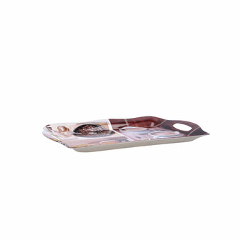 Ontbijtdienblad Quid Habitat Multicolour Plastic 34 x 25 x 2 cm Met handvatten Koffie (12 Stuks) 4