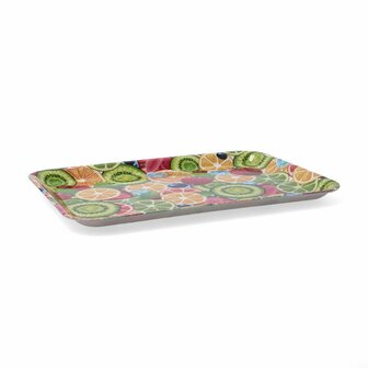 Ontbijtdienblad Quid Habitat Multicolour Plastic 32 x 23 x 1,7 cm Met handvatten Vruchten (12 Stuks) 3