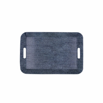 Ontbijtdienblad Quid Habitat Blauw Plastic 33 x 23 x 4 cm Met handvatten Denim (12 Stuks) 2