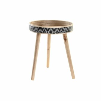 Dienblad DKD Home Decor Zwart Natuurlijk Hout 41 x 41 x 50 cm 1