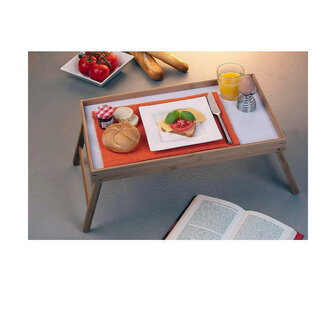 Opvouwbaar dienblad voor bed Hout Wit (50 x 30 x 22 cm) 1