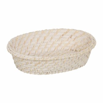 Dienblad Wit Bamboe Rotan 29 x 22 x 7 cm (2 Stuks) 3