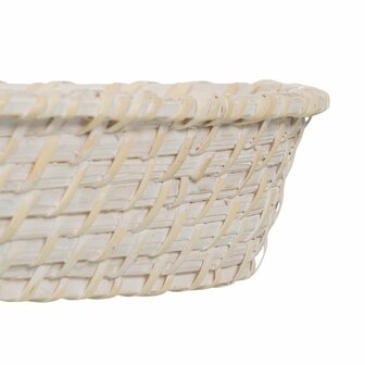 Dienblad Wit Bamboe Rotan 29 x 22 x 7 cm (2 Stuks) 6