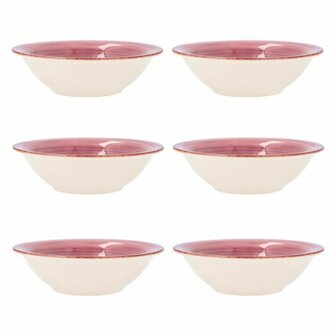 Kom Quid Vita Roze Keramisch 6 Stuks (18 cm) 1