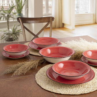 Kom Quid Vita Keramisch Rood (18 cm) (Pack 6x) 4