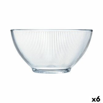 Kom Luminarc Stripy Ontbijt Transparant Glas (500 ml) (6 Stuks) 1