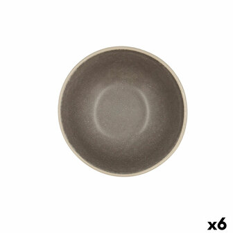 Kom Bidasoa Gio 15 x 4 cm Keramisch Grijs (6 Stuks) 1