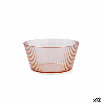 Kom Quid Sunset Koraal Plastic 15 cm (12 Stuks) 1