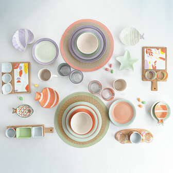 Kom Quid Kaleido Paars Keramisch Slak 16 x 14 x 4 cm (4 Stuks) 3