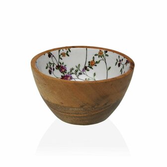 Kom Versa Bloemenveld Bamboe Porselein Mangohout 13 x 7 x 13 cm 1