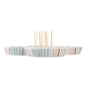 Snackdienblad DKD Home Decor Multicolour 22 x 22 x 3 cm Keramiek 3
