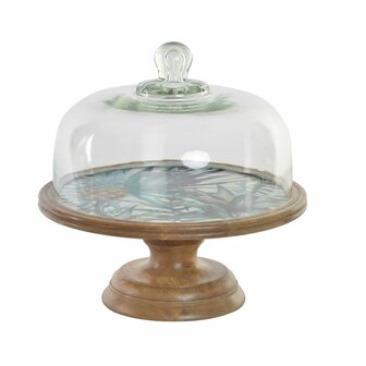 Snackdienblad DKD Home Decor Multicolour Natuurlijk Kristal Mangohout Modern 30 x 30 x 33 cm 1