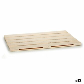 Snackdienblad Bruin Hout 40 x 2 x 60 cm (12 Stuks) 1