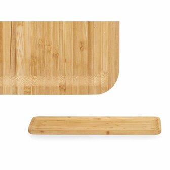 Snackdienblad Bruin Bamboe 46 x 1,6 x 15 cm Aperitief (12 Stuks) 3