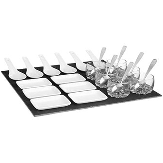 Set voor voorgerechtjes Secret de Gourmet Zwart Raad van bestuur (30 x 30 cm) 1