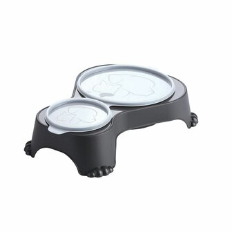 Voerbak voor honden Rotho Antraciet Plastic 1