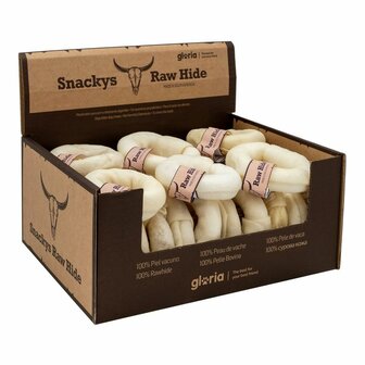 Hondensnoepjes Gloria Snackys Rawhide 8-9 cm Donut 2