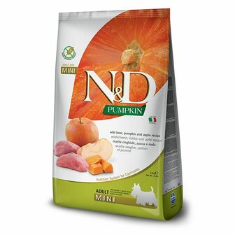 Voer Farmina N&amp;D Volwassen Appel Kalfsvlees Pompoen Wild zwijn 800 g 1