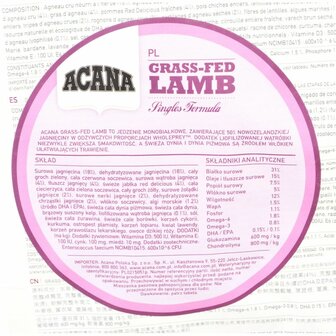 Voer Acana Grass-Fed Lamb Lam 2 Kg 3