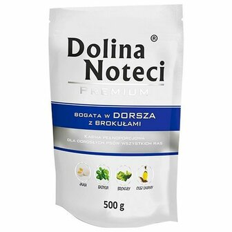 Natvoer Dolina Noteci Premium Kalfsvlees Kabeljauw Varken Broccoli 500 g 1