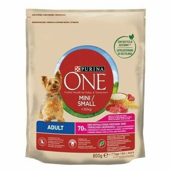 Voer Purina One Mini Volwassen Kalfsvlees 800 g 1