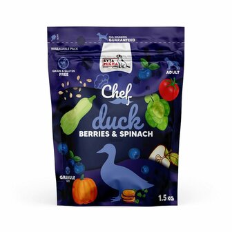 Voer SYTA MICHA Chef Bosvruchten Eend Spinazie 1,5 Kg 1