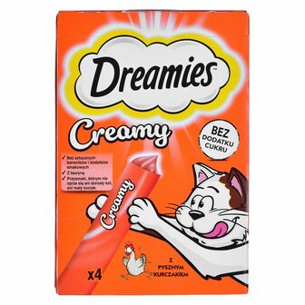 Kattensnoepjes Dreamies Creamy 4 x 10 g Kip 1
