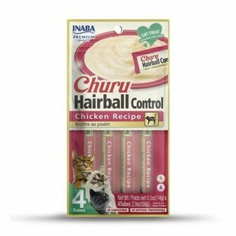 Kattensnoepjes Inaba Churu Hairball Control Kip 4 x 14 g 1