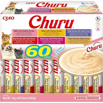 Kattensnoepjes Inaba Churu Variety box Tuna Vis 1