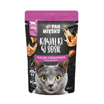 Kattenvoer PAN MIĘSKO                                 Kip 85 g 1