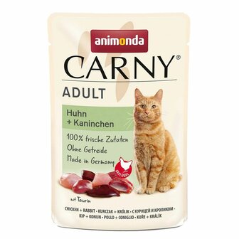Kattenvoer Animonda Carny Adult Chicken and rabbit Kip 85 g 1