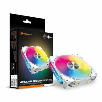Case fan Cougar Apolar 120 &Oslash; 12 cm Wit ARGB 1