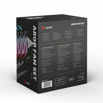 Case fan Savio FAN-01 ARGB &Oslash; 12 cm 5