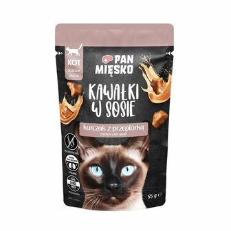 Kattenvoer PAN MIĘSKO                                 Kip 85 g 1