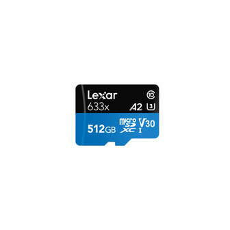 Micro SD kaart met adapter Lexar 633x 512 GB 1