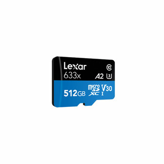 Micro SD kaart met adapter Lexar 633x 512 GB 2