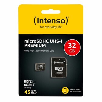 Micro SD kaart met adapter INTENSO 34234 UHS-I Premium 6