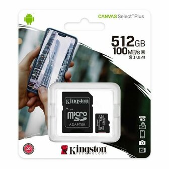 Micro SD kaart met adapter Kingston SDCS2 100 MB/s 6